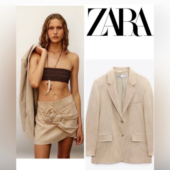 ZARA LIMITED EDITION OVERSIZED BLAZER SIZE M - Picture 6 of 7